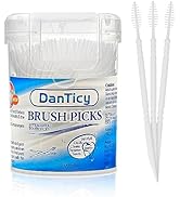 DanTicy Brushpicks Interdental Toothpicks,Soft Bristle Dental Floss Picks Toothpicks,Helps Remove...