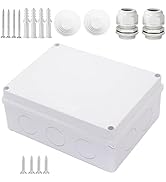 Junction Box, Zulkit Project Box with Reserved Holes IP65 Waterproof Dustproof Electrical Box ABS...