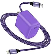 Power Delivery 20W Type USB C Quick Charging Wall Charger Adapter with 3FT Type-C to Lightning Ca...