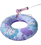 Inflatable Pool Float with Water Gun, Floaties for Adults Teens and Kids, Mermaid Pool Toys for K...
