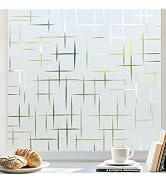 rabbitgoo Window Privacy Film Frosted Glass Window Film, Decorative Privacy Cling, UV Blocking St...