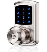 HIDALIFE Keyless Entry Door Lock with Code, Keypad Door Lock with Handle, Touchscreen Door Knob w...