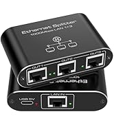PVBCTCSID Ethernet Splitter 1 to 3 1000Mbps High Speed Internet Splitter LAN Splitter Ethernet Sw...