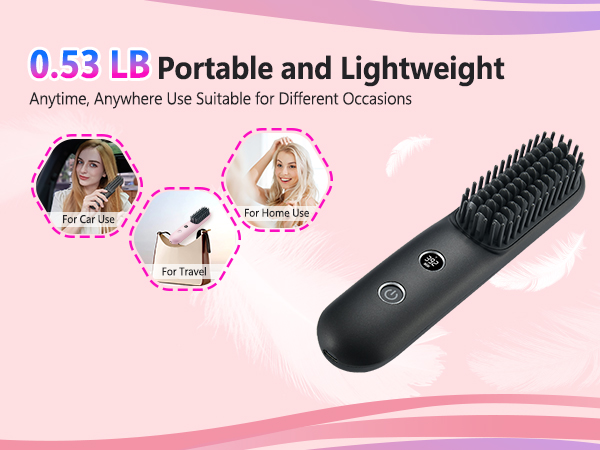 cordless hair straightener brush