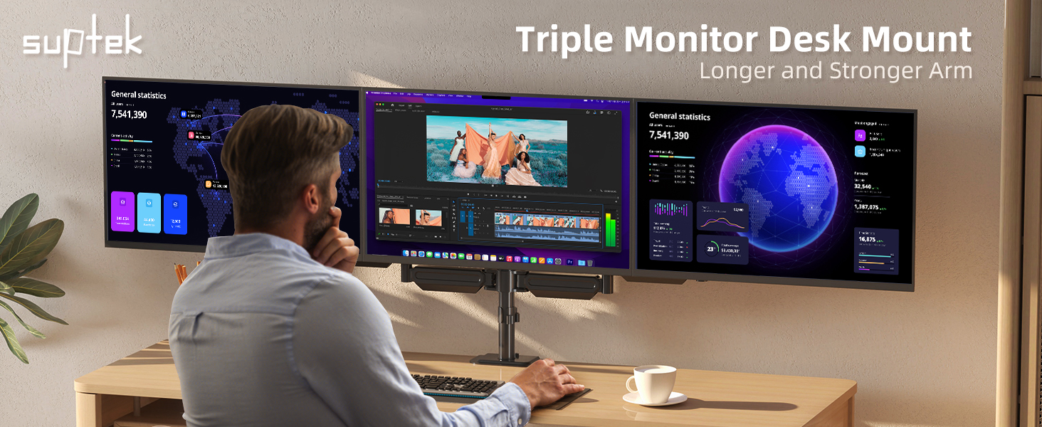 triple monitor mount monitor desk mount 3 monitor stand