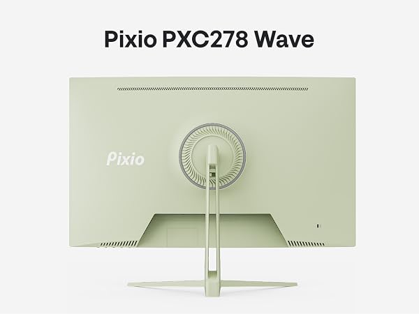 Pixio PXC278 Wave Mint Green 27 inch 180Hz Refresh Rate QHD 1440p Resolution 1650R Curved Fast VA Pa...