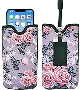 Tainada Men Women Neoprene Shockproof Phone Sleeve Pouch Carrying Case with Neck Lanyard, Belt Lo...