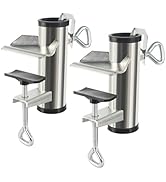 2pcs Heavy Duty Umbrella Clamp Galvanised Thickening Adjustable Deck Umbrella Mount Patio Balcony...