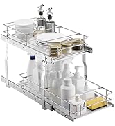 VEVOR Pull Out Cabinet Organizer, 11"W x 21"D Heavy Duty Slide Out Pantry Shelves, Chrome-Plated ...