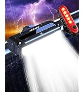 Bright Bike Light for Night Riding, 9000 Lumen Bicycle Light High Beam Low Beam, USB Rechargeable...