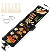 ARLIME 35" Large Electric Griddle, Nonstick Countertop BBQ Grill with Adjustable Temperature, The...
