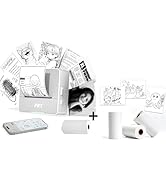PRT S2 Mini Sticker Printer with 1 Rolls Stickers + 3 Rolls Mini Sticker Printer Thermal Paper 50...