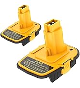2 Packs DM18D Battery Adapter Converter with USB Port for Dewalt 18V Tools, Converts for Dewalt 2...