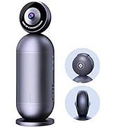 EMEET Meeting Capsule Pro, Dual 4K Lenses 360° Auto-Tracking Speakers Video Conference Camera w/ ...