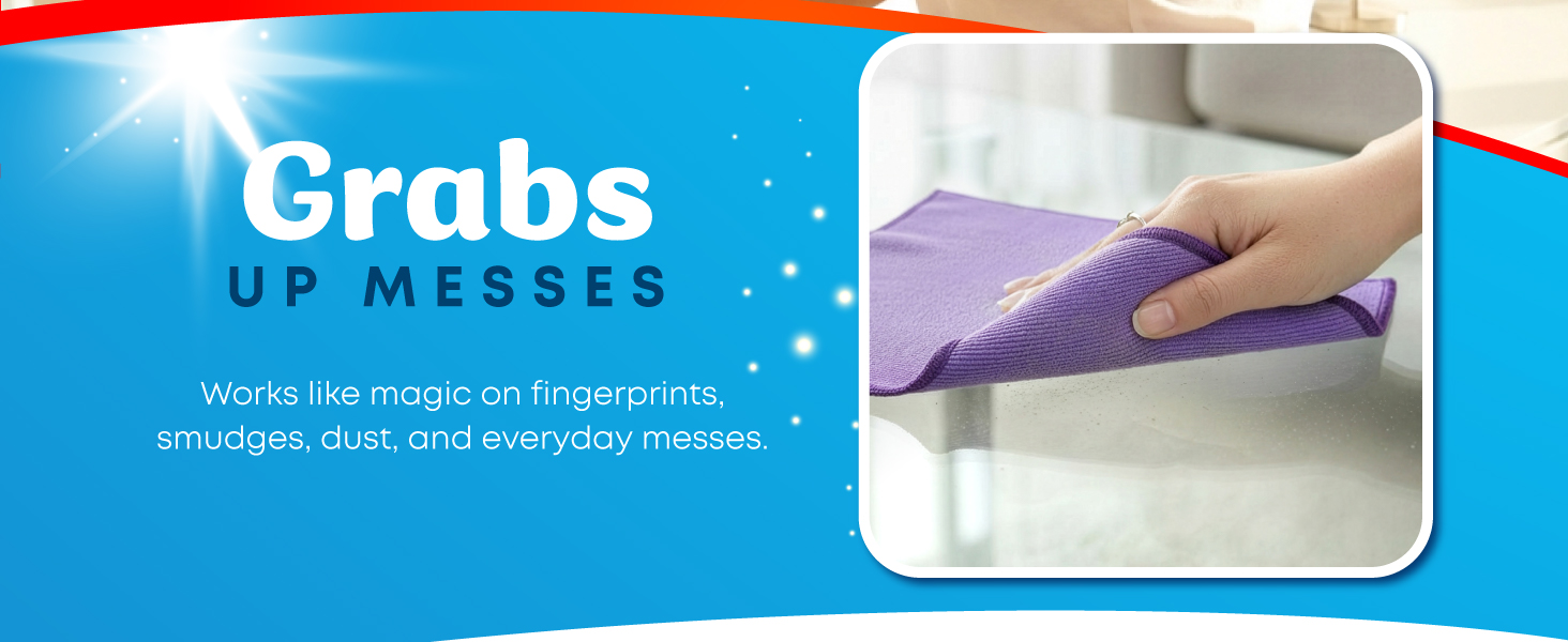 Microfiber Window &amp;amp; Glass Cleaning Cloth No Detergents Magic Streak Free Ultra Microfiber Towel