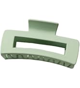 Green Solid Hair Claws Large Clips Strong Hold Big Claw Barrettes Hair Accessories for Women Girl...