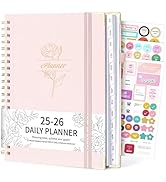EYROZILL 2025-2026 Academic Planner Weekly and Monthly, Hardcover Planner with Notes Pages, Spira...