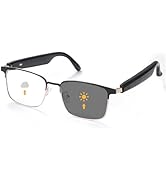 Bluetooth Audio Smart Glasses, Blue Light Glasses for Women Men, Remote Shooting, Open Ear Sound ...