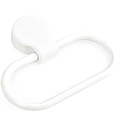 White Towel Ring Rack Hand Holder for Bathroom Adhesive Towel Holder, Towel Ring Kitchen Cloth Ha...