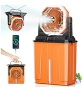 Orteen Portable Misting Fan, Rechargeable Outdoor Cooler, Battery Operated Personal Fan with3 Spe...