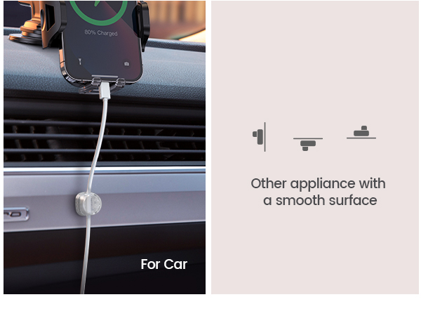 transpatent clear cord holder clips cord organizer managment