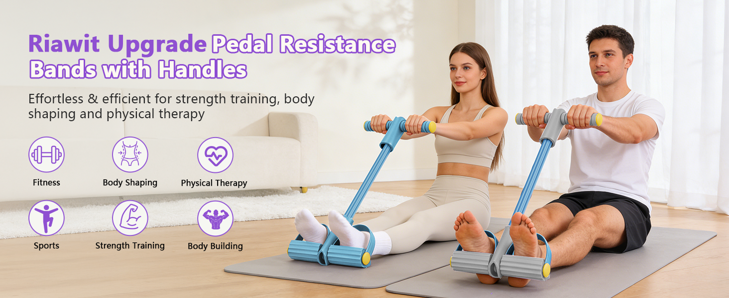 Upgraded Pedal Resistance Band with Handle
