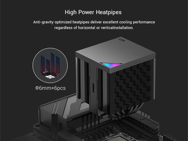 Text reads 'High Power Headrests'. Technical illustration of gaming chair headrest with RGB lighting effects and geometric design elements.