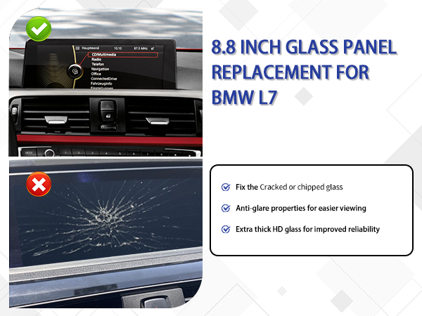 BMW L7 CID High digitizer screen OEM Navigation System Radio Screen with Polarized Film Sheets