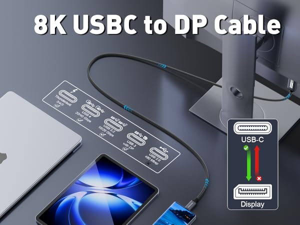 8k usb c to dp cable