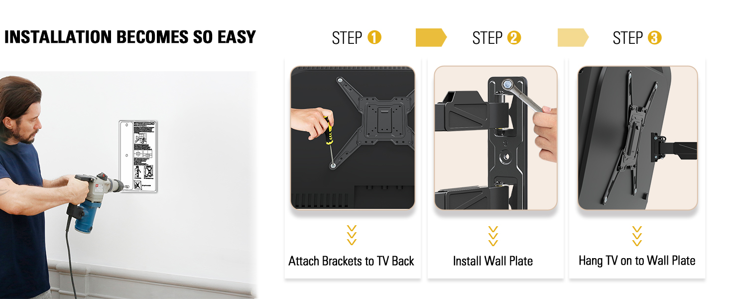 Mounting Dream TV Wall Mount for Most 26-55" TVs