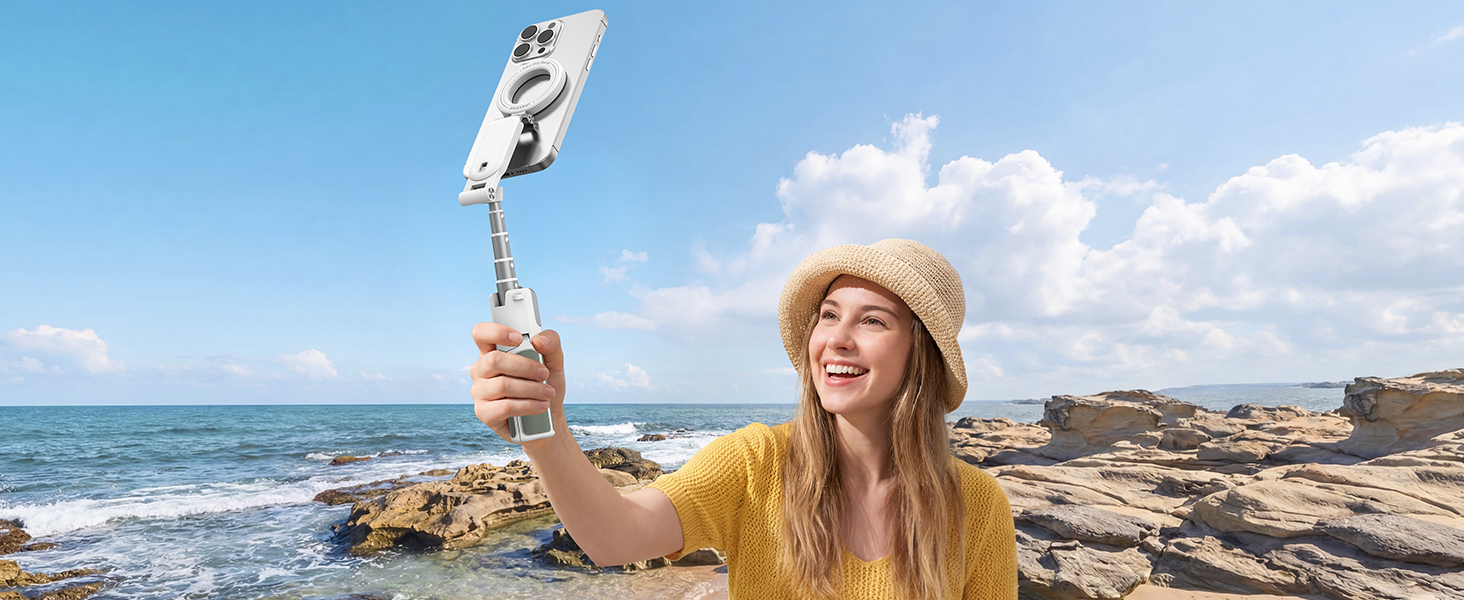 phone camera grip handle smartphone mobile selfie stick tripod for iphone 16 17 pro max