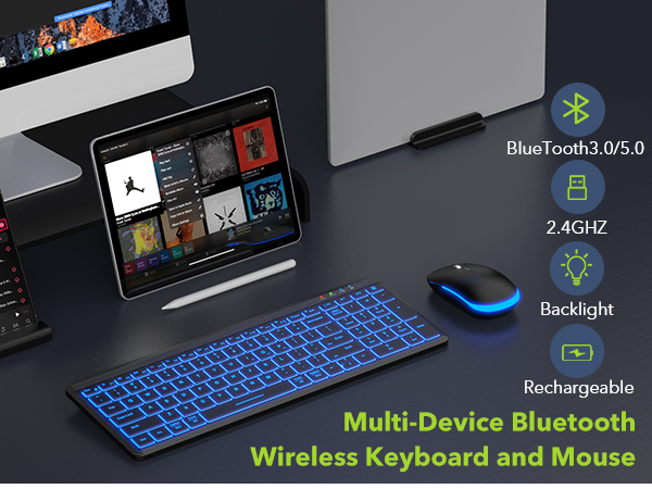 Wireless Keyboard and Mouse Bluetooth