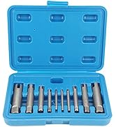 10Pcs Screw Tap Extractor Set, 3,4 Flute Broken Head Screw Remover, Stripped Screw Tap Extractor ...