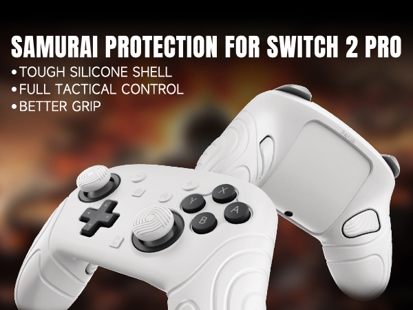 playvital for Nintendo Switch 2 Pro Controller Silicone Cover – Samurai Edition Protective Skin Case