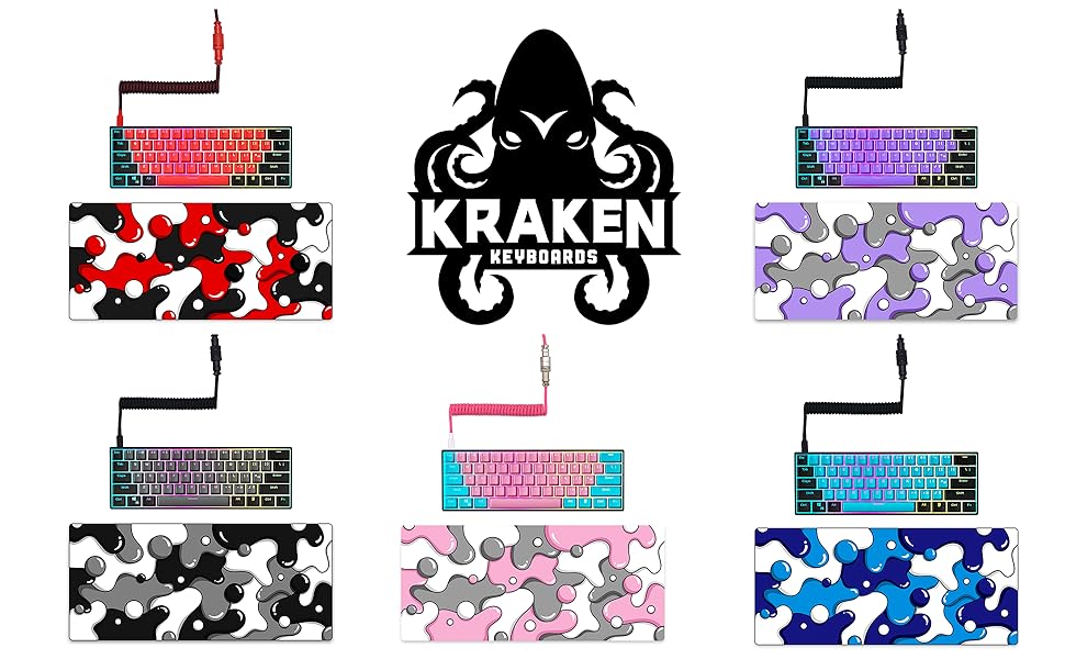 Kraken Keyboards Hot Swappable Mechanical Keyboard Bundles