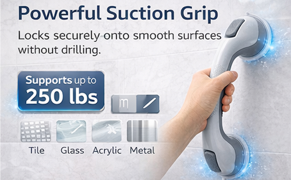 bath rails grab bar suction handle shower wall suction hand grip