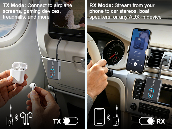 adapter supports simultaneous connection of 2 wireless Bluetooth headphones