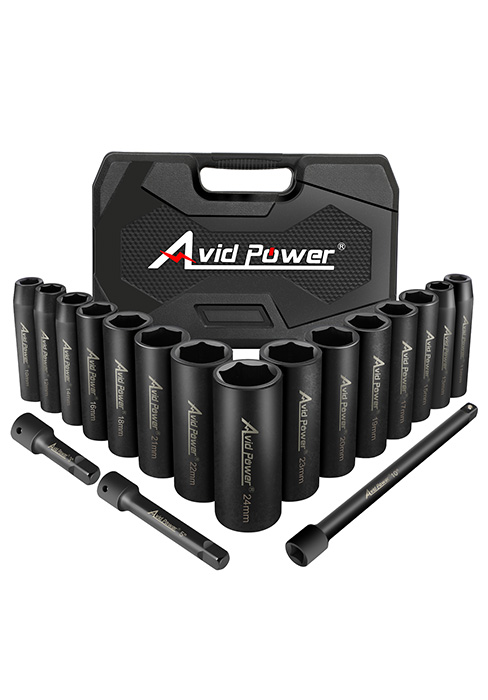 1/2 Drive Metric Impact Socket 18pcs 10-24mm