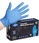 TitanFlex Disposable Nitrile Gloves 6 mil Blue Heavy Duty Disposable Gloves, Cooking Mechanic Glo...