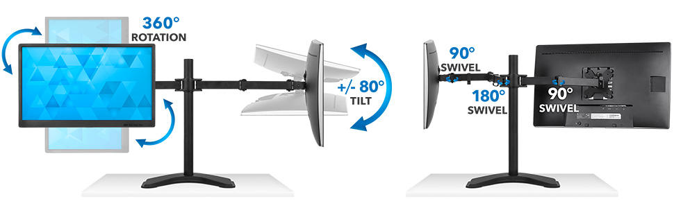 Mount-It! Dual Monitor Stand full motion