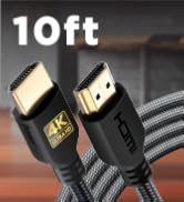 PowerBear 4K HDMI Cable 10 ft [2 Pack] High Speed, Braided Nylon &amp; Gold Connectors, 4K @ 60Hz, Ul...