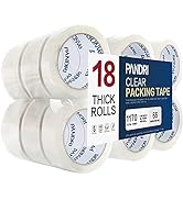 Clear Packing Tape, PANDRI 18 Rolls Heavy Duty Packaging Tape for Shipping Packaging Moving Seali...