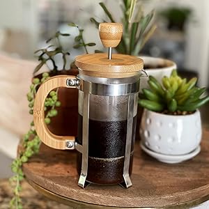 french press bamboo