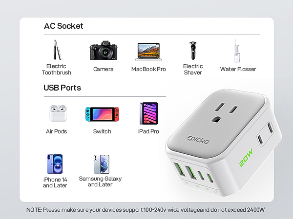 european travel plug adapter charger travel essentials for men women girl