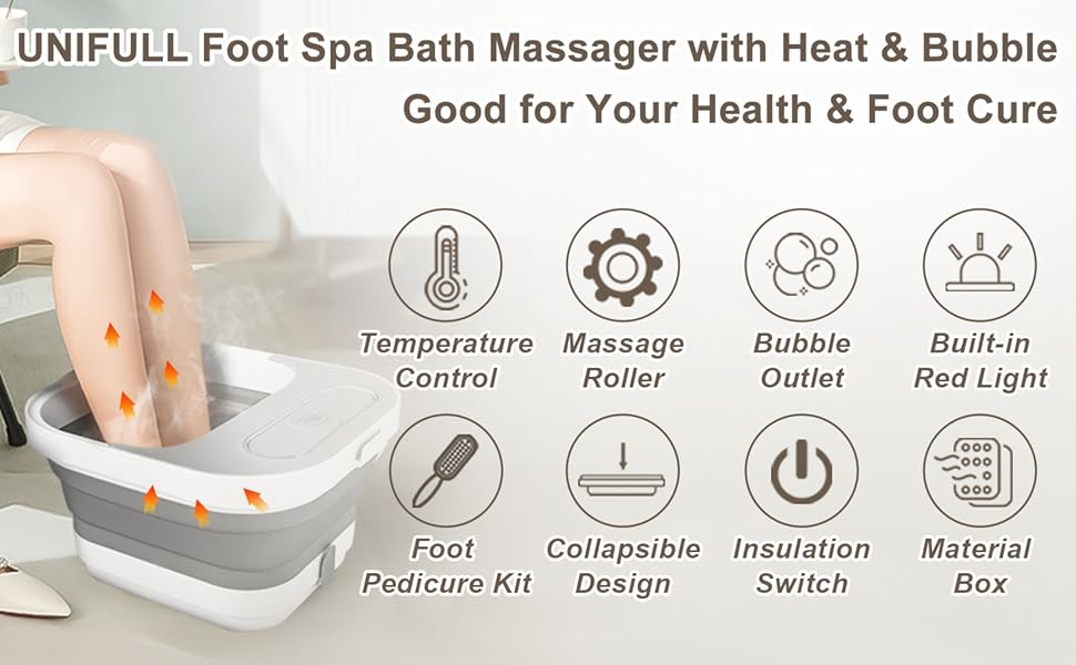 UNIFULL Foot Spa Bath Massager with Heat