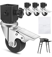 Petrirufun Caster Wheels Set for Blackstone Griddle Stand, 4 Pack Griddle Wheels with Brake for B...