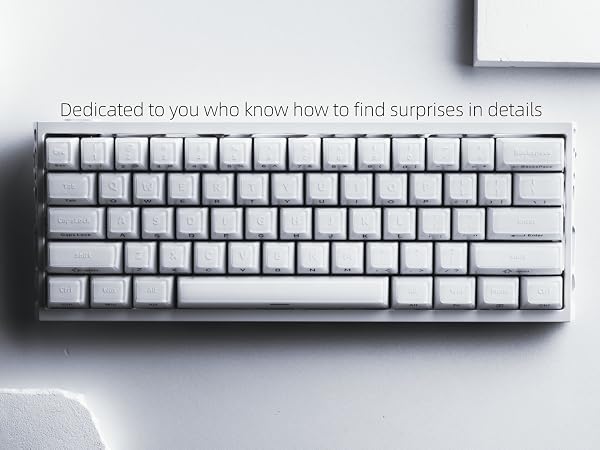 Womier Keycaps - Jelly Keycaps White 60 65 75 100 Percent,