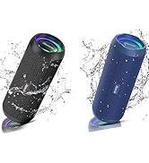 RIENOK Portable Bluetooth Speaker 30W Dual Pairing True Wireless Stereo HD Sound IPX7 Waterproof ...
