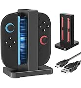 PAWDIARY 4 in 1 Charging Dock Compatible with Switch 2 Controller Handle(2025 Release), Magnetic ...