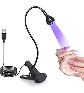 Geisofu UV Light Gooseneck UV Lamp for Nails 395nm 3w Black Light LED UV Nail Lamp with Clamp for...